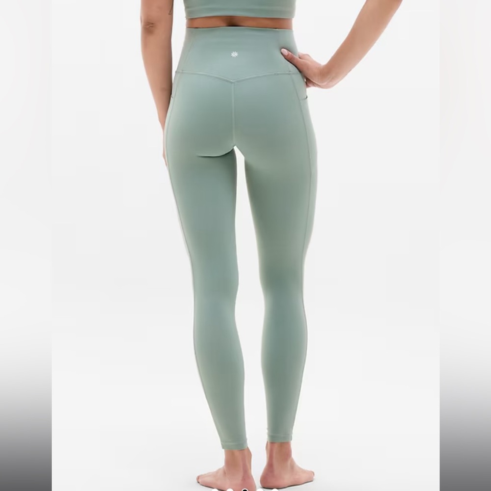 Athleta Salutation Stash Tight Legging High Waist in Agave